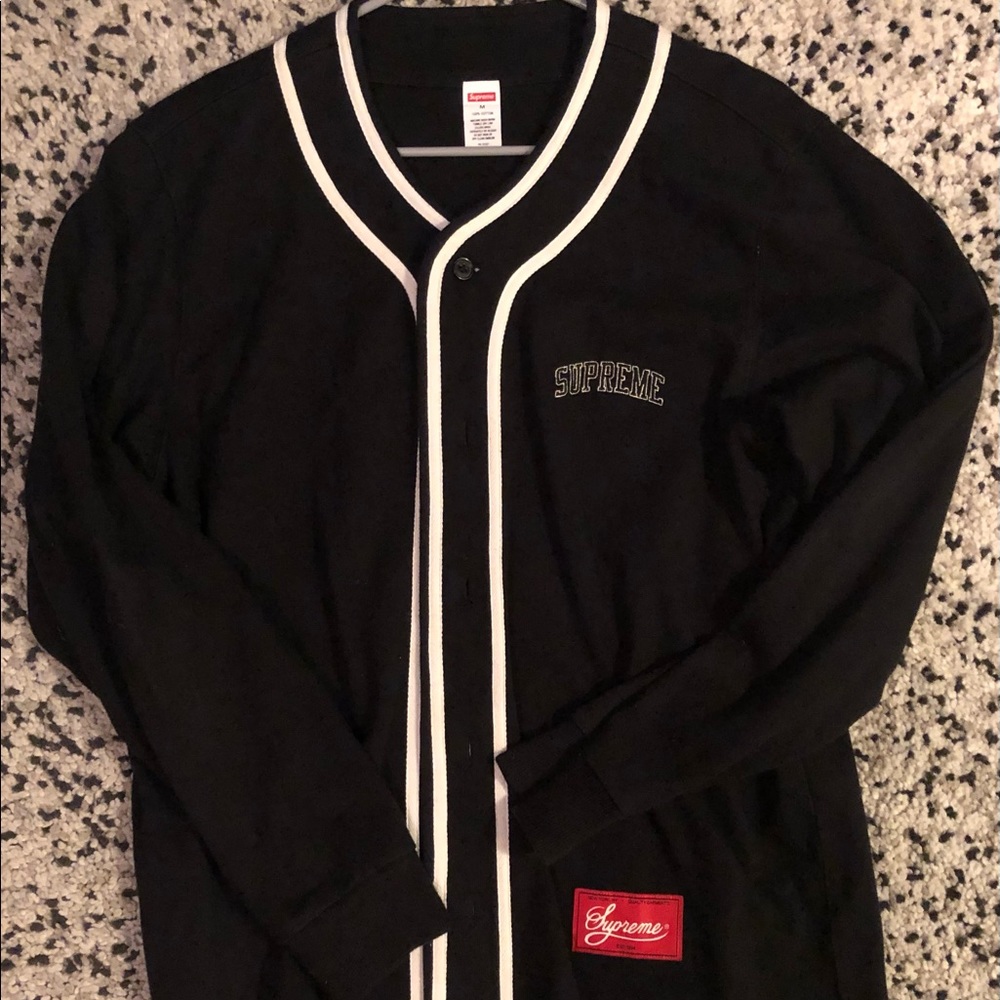 Supreme Color-block Baseball Jersey
